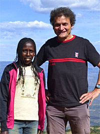 Florence Kiplagat mit Herbert Steffny in Iten Kenia
